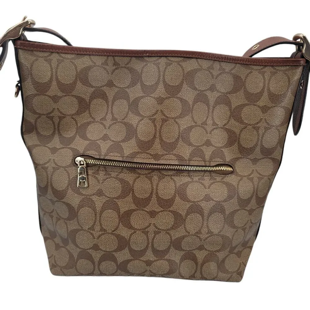 Coach Factory Val Duffle‎ Bag In Signature Canvas Shoulder Bag